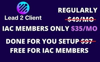 Regularly $49/mo Now Only $35/mo For IAC Members